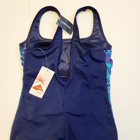 NWT Land's End Tummy Control Scoop Neck Tugless One Piece Size 4 Swimsuit - Picture 5 of 11